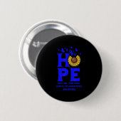Ataxia Telangiectasia Blue Hope Sunflower Ronde Button 5,7 Cm (Voorkant /achterkant)