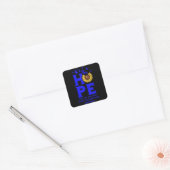 Ataxia Telangiectasia Blue Hope  Sunflower Vierkante Sticker (Envelop)
