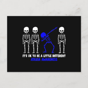 Ataxia Warrior blue Ribbon Awareness disease hallo Briefkaart