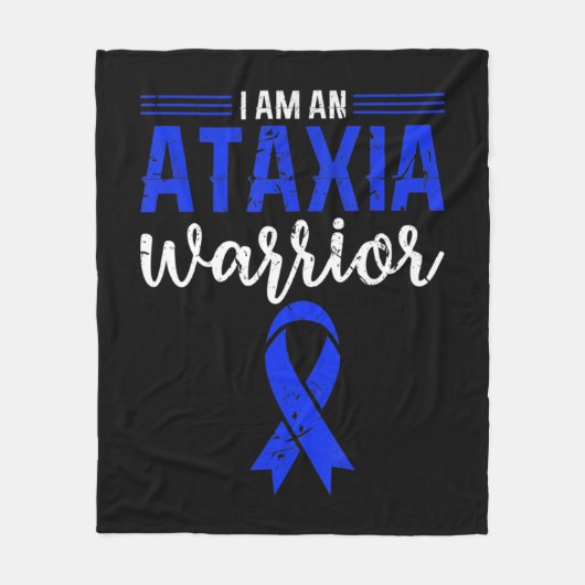 Ataxia Warrior Blue Ribbon Impaired Coordination A Fleece Deken (Voorkant)