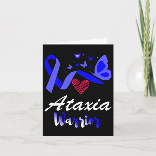 Ataxia Warrior Butterfly Awareness Support Kaart (Voorkant)