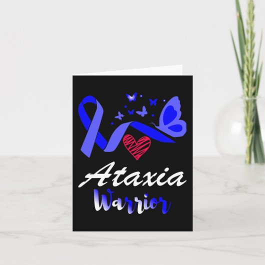 Ataxia Warrior Butterfly Awareness Support Kaart (Voorkant)