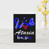 Ataxia Warrior Butterfly Awareness Support Kaart (Gele Bloem)