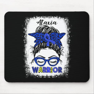 Ataxia Warrior Messy Bun Blue Ribbon Women Ataxia Muismat