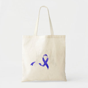Ataxia's Cancer Awareness Skeleton Hand Paars Rib Tote Bag