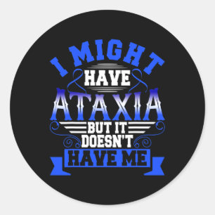 Ataxie Neurologisch teken Hemiataxia Blauwe lint N Ronde Sticker