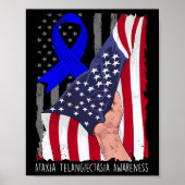 Ataxie Telangiëctasie Bewustzijn Amerikaanse vlag  Poster (Voorkant)