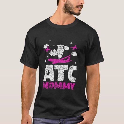 ATC Mama Tower Air Traffic Controller-taak T-shirt (Voorkant)