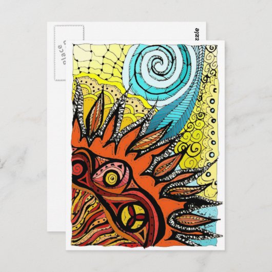 ATC-zon Briefkaart (Voorkant / Achterkant)