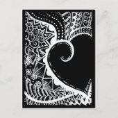 ATC zwart hart Briefkaart (Voorkant)