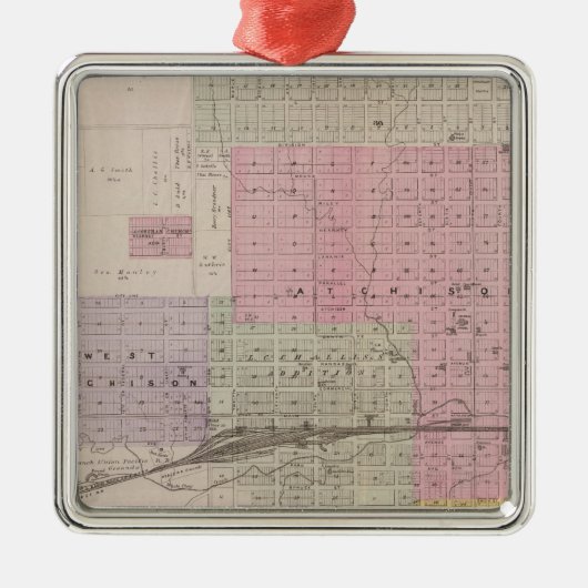 Atchison en omgeving, Kansas Metalen Ornament (Voorkant)