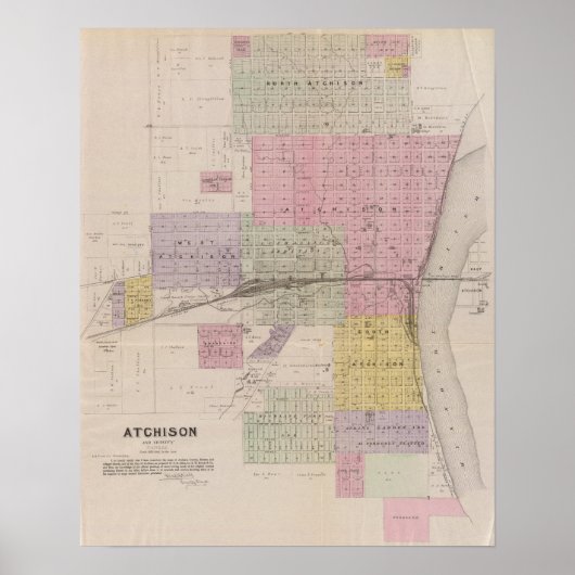 Atchison en omgeving, Kansas Poster (Voorkant)