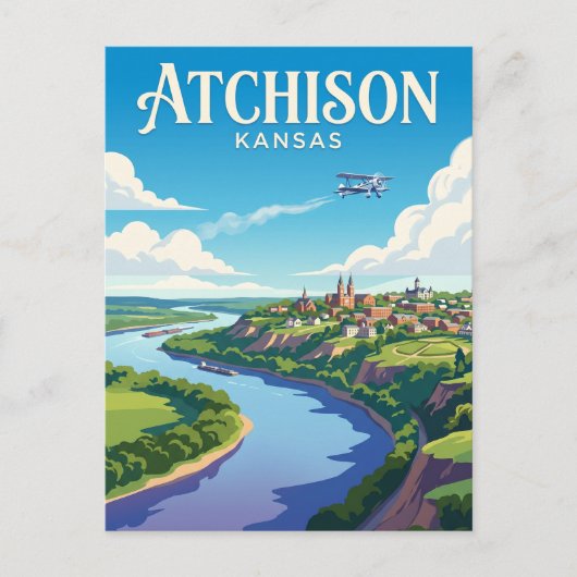 Atchison Kansas Briefkaart (Voorkant)