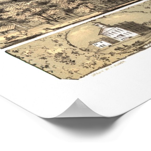 Atchison, KS Panoramic Map - 1869 Poster (Hoek)