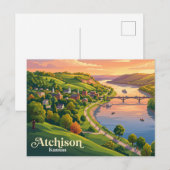Atchison Riverfront Kansas Briefkaart (Voorkant / Achterkant)