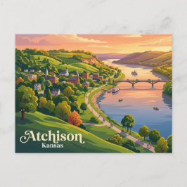 Atchison Riverfront Kansas Briefkaart