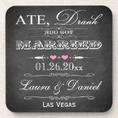 Ate, Drink & Getrouwd Onderzetter (6) (Voorkant)