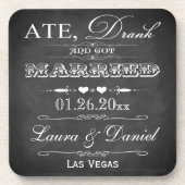 Ate, Drink & Getrouwd Onderzetter (6) (Voorkant)