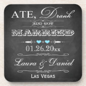 Ate, Drink & Getrouwd Onderzetter (6) (Voorkant)