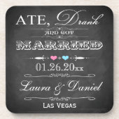 Ate, Drink & Getrouwd Onderzetter (6) (Voorkant)