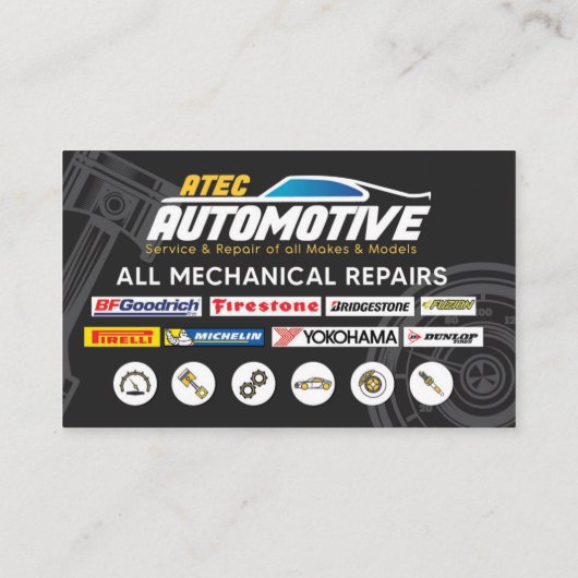 ATEC Automotive Business Visitekaartje (Achterkant)