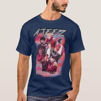 ATEEZ KPOP MERCH OUD RETRO KNOCK OFF INSPIRED MERC T-SHIRT