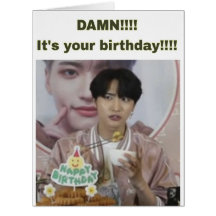 'ATEEZ Seonghwa meme' Verjaardag Kaart