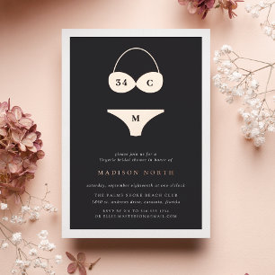 Atelier Lingerie Bruidsfeest Uitnodiging Folie