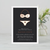 Atelier Lingerie Vrijgezellenfeest Folie Uitnodigi Folie Uitnodiging (Staand Voorkant)