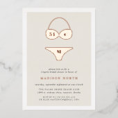 Atelier Lingerie Vrijgezellenfeest Folie Uitnodiging (Voorkant)