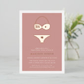 Atelier Lingerie Vrijgezellenfeest Folie Uitnodiging (Staand Voorkant)