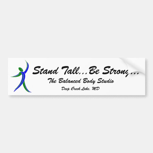 atelier-logo, stand-up-all... sterk zijn.......... bumpersticker (Voorkant)