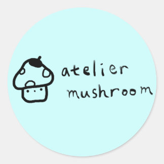 atelier paddenstoel Logo Ronde Stickers