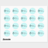 atelier paddenstoel Logo Ronde Stickers (Vel)