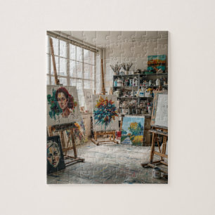 Atelier van de kunstenaar legpuzzel