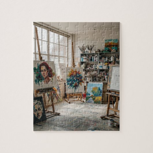 Atelier van de kunstenaar legpuzzel (Verticaal)