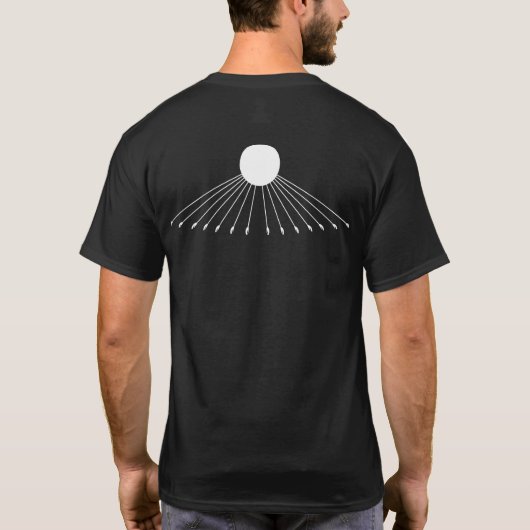 Aten Gods ware symbool mannen T-shirt (Achterkant)