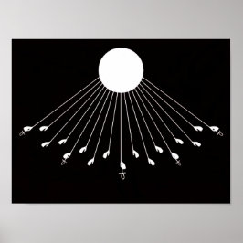 Aten Gods ware symbool muurkunst Poster