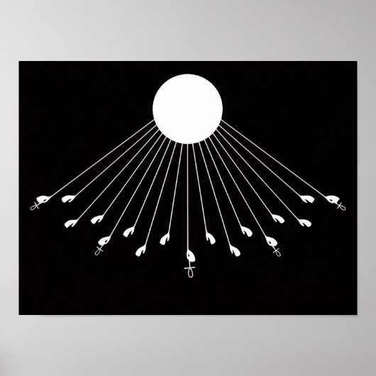 Aten Gods ware symbool muurkunst Poster (Voorkant)
