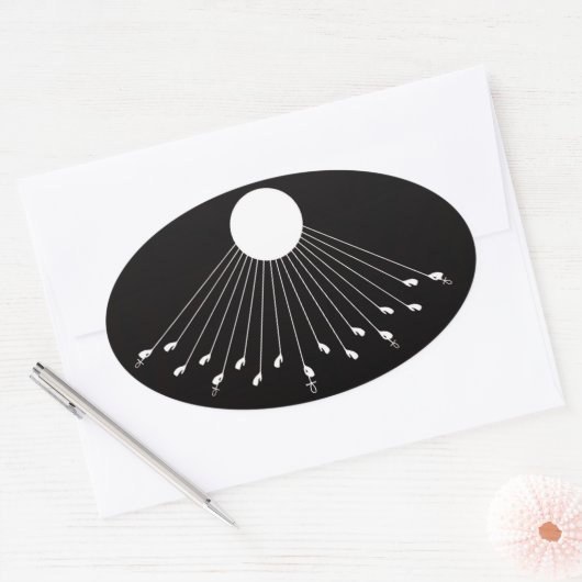 Aten Gods ware symbool sticker (Envelop)