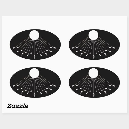 Aten Gods ware symbool sticker (Vel)