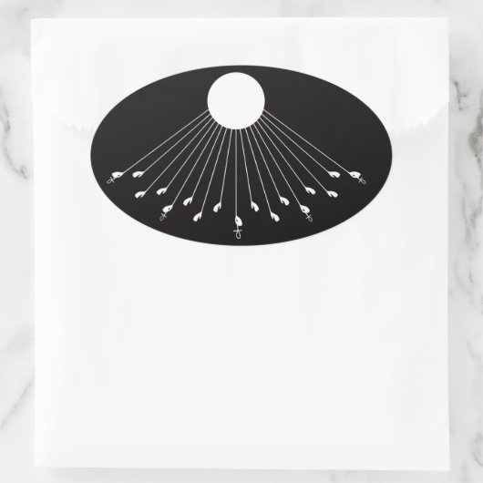 Aten Gods ware symbool sticker (Tas)