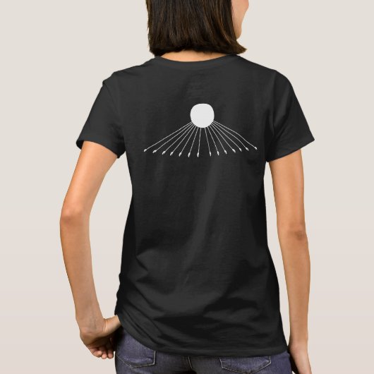Aten Gods ware symbool vrouwen T-shirt op de rug (Achterkant)