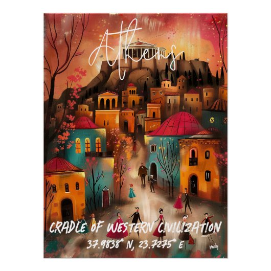 Atenas: Cuna de la Civilización Occidental Perfect Poster (Voorkant)