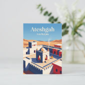 Ateshgah Vuurtempel Azerbeidzjan Briefkaart (Staand voorkant)