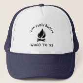 ATF Family Bonfire Waco Texas Trucker Pet (Voorkant)