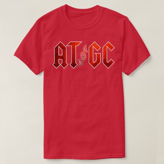 ATGC Funny Science Teacher Gift DNA  T-shirt (Design voorkant)
