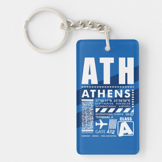 ATH Athene luchthaven Sleutelhanger (Voorkant)