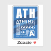 ATH Athene luchthaven Sticker (Vel)