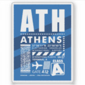ATH Athene luchthaven Sticker (Voorkant)